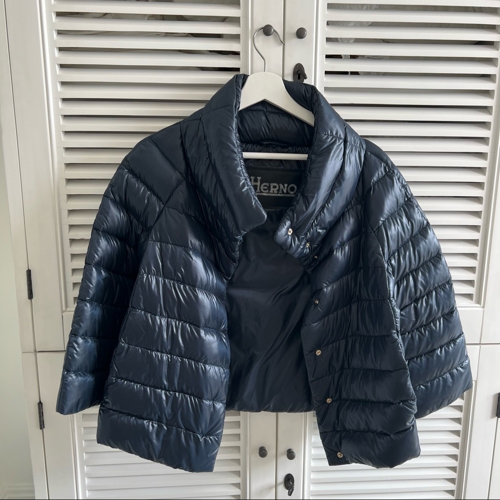 Herno Navy Blue Puffer Jacket - Size S